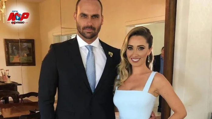 PF aponta que Eduardo Bolsonaro usou contas da esposa para esconder dinheiro