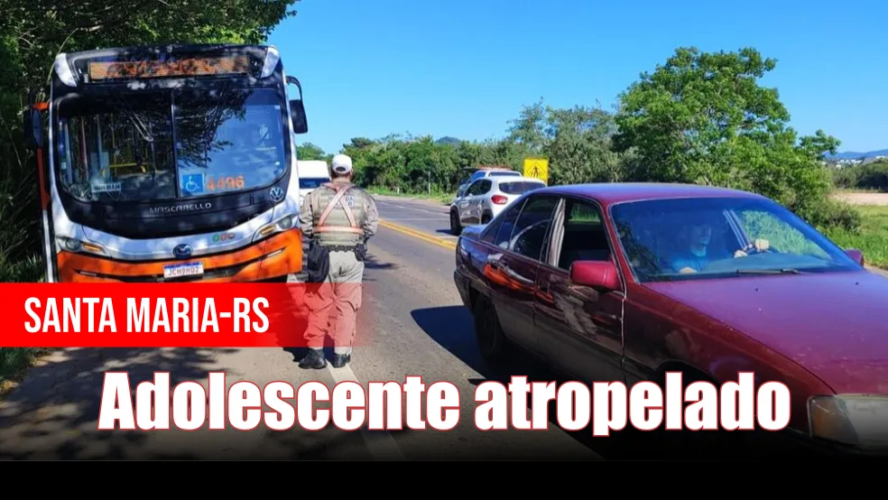 Adolescente é atropelado por ônibus na faixa de pedestres em Santa ...