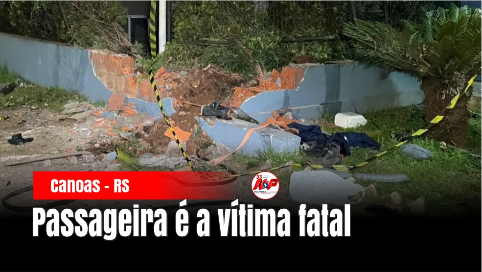 Jovem perde a vida após carro derrubar muro de condomínio